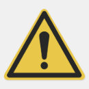 Recherche de signe de danger autocollants Jaune