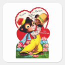 Recherche de rétro valentine autocollants Mignon
