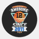 Recherche de 12ème anniversaire autocollants Basket