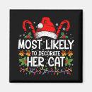Recherche de chat père noël magnets Xmas