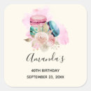 Recherche de macaron rose autocollants Boulangerie