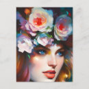 Recherche de peinture florale cartes postales Rose