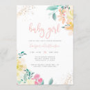 Recherche de rose gold baby shower fille invitations Script
