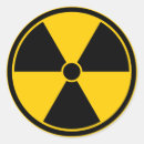 Recherche de symbole de rayonnement autocollants Radioactif