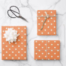 Recherche de pois orange papier cadeau Motif