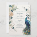 Recherche de peacock mariage invitations Émeraude