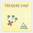 Recherche de capitaine pirate autocollants Trésor