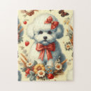 Recherche de frise de bichon puzzles Chien