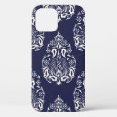 Recherche de motif baroque iphone coques Bleu