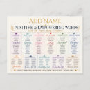 Recherche de affirmation cartes postales Mots positifs