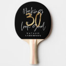 Recherche de anniversaires raquettes ping pong Noir et or