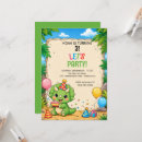 Recherche de dinosaures colorés invitations D'anniversaire de dinosaure