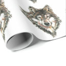 Recherche de loup sauvage papier cadeau Gris
