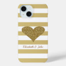 Recherche de coeur et rayure iphone coques Élégant