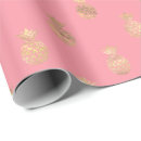 Recherche de ananas rose papier cadeau Motif