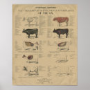 Recherche de vache boucherie art Vintage