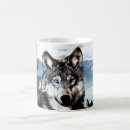 Recherche de visage loup tasses Neige