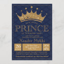Recherche de crown baby shower invitations Bleu