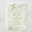 Recherche de vert baby shower invitations Floral