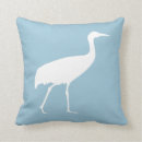 Recherche de grue blanche coussins Nature