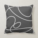 Recherche de abstrait noir et blanc coussins Élégant