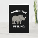 Recherche de rhinocéros vœux cartes Jungle