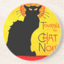 Recherche de halloween dessous de verres Chat noir