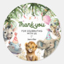 Recherche de jungle zoo party autocollants Animaux de fête