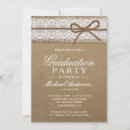 Recherche de lace graduation invitations Rustique