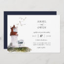 Recherche de phare mariage invitations Aquarelle