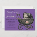 Recherche de stroller baby shower invitations Vintage