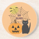 Recherche de chat halloween de dessous de verres Batte
