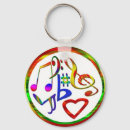 Recherche de symbole musique porteclés Amour