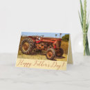 Recherche de tracteur vintage vœux cartes Papa