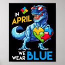 Recherche de dinosaure posters Bleu