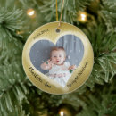 Recherche de garçon cœur ornements Premier noël de bébé