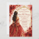 Recherche de couronne rouge invitations Quinceanera