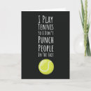 Recherche de humour de tennis vœux cartes Joueur
