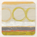 Recherche de peinture abstraite dessous de verres Jaune