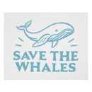 Recherche de baleine mignonne posters Bleu