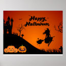 Recherche de sorcière sur le balai posters Éffrayant