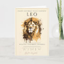 Recherche de symbole lion vœux cartes Leo