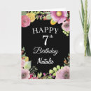 Recherche de 7ème anniversaire cartes Nom