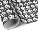 Recherche de visage citrouille halloween papier cadeau Noir