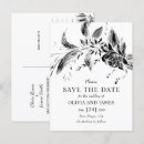 Recherche de fleurs noires et blanches cartes postales Couple