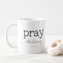 Recherche de prière chrétienne tasses Typographie