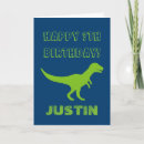 Recherche de dinosaure anniversaire cartes garçon