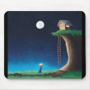 Recherche de pleine lune tapis souris Peinture acrylique