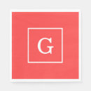 Recherche de corail serviettes Monogramme