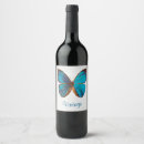 Recherche de papillons bleus bouteilles vin étiquettes Papillon bleu